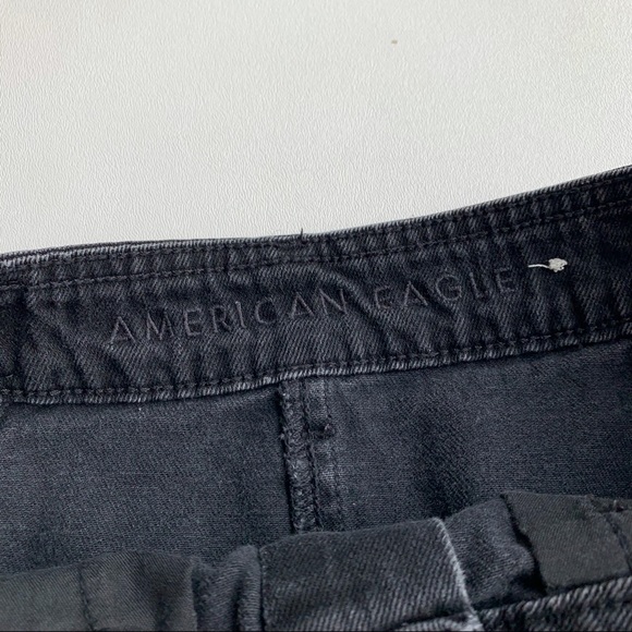 American Eagle Button Front Denim Mini Skirt Sz 4 - Picture 3 of 6